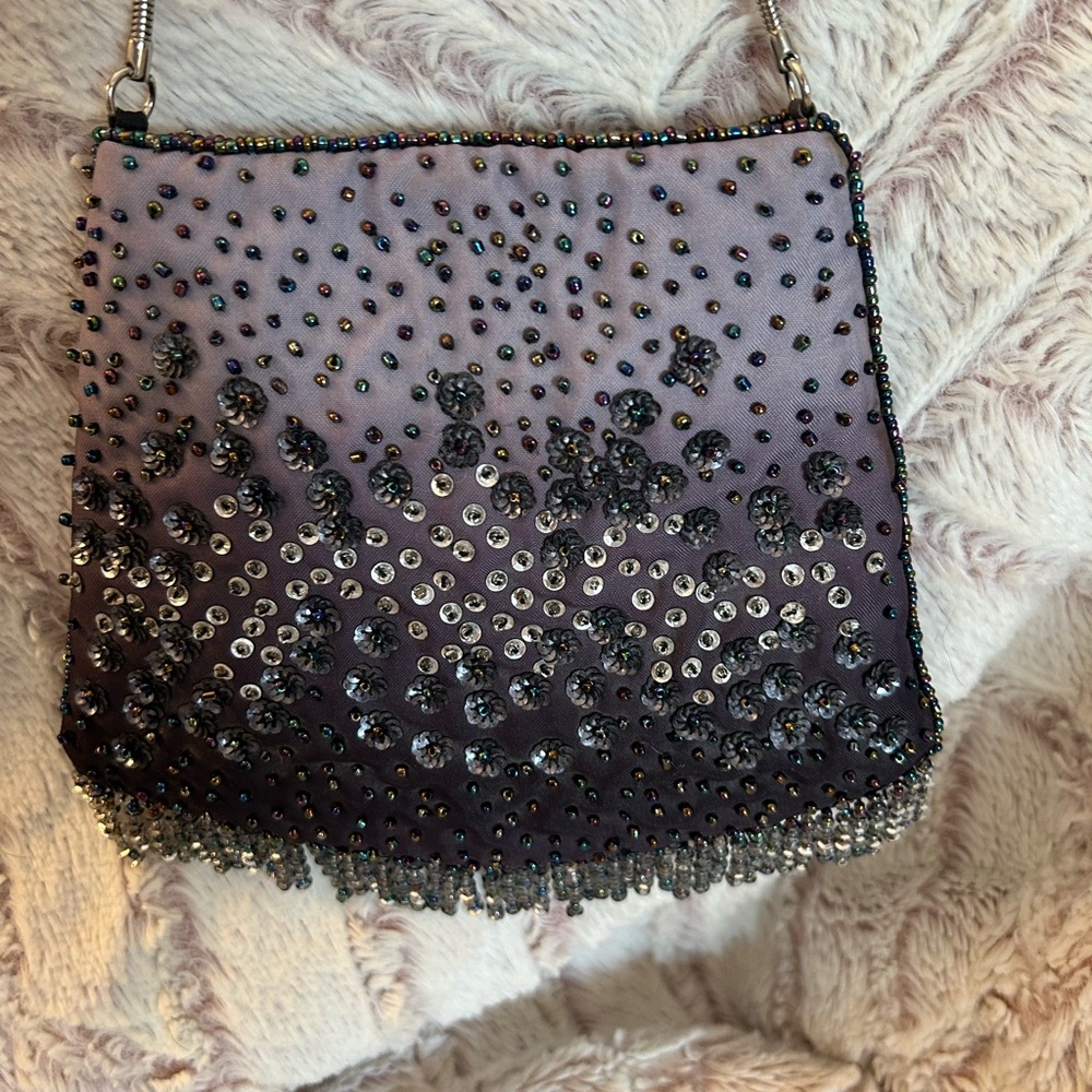 The Limited Purple Crystal Clutch